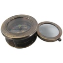 Kompaß Mit Box Messing Brüniert D 7 cm #42763
