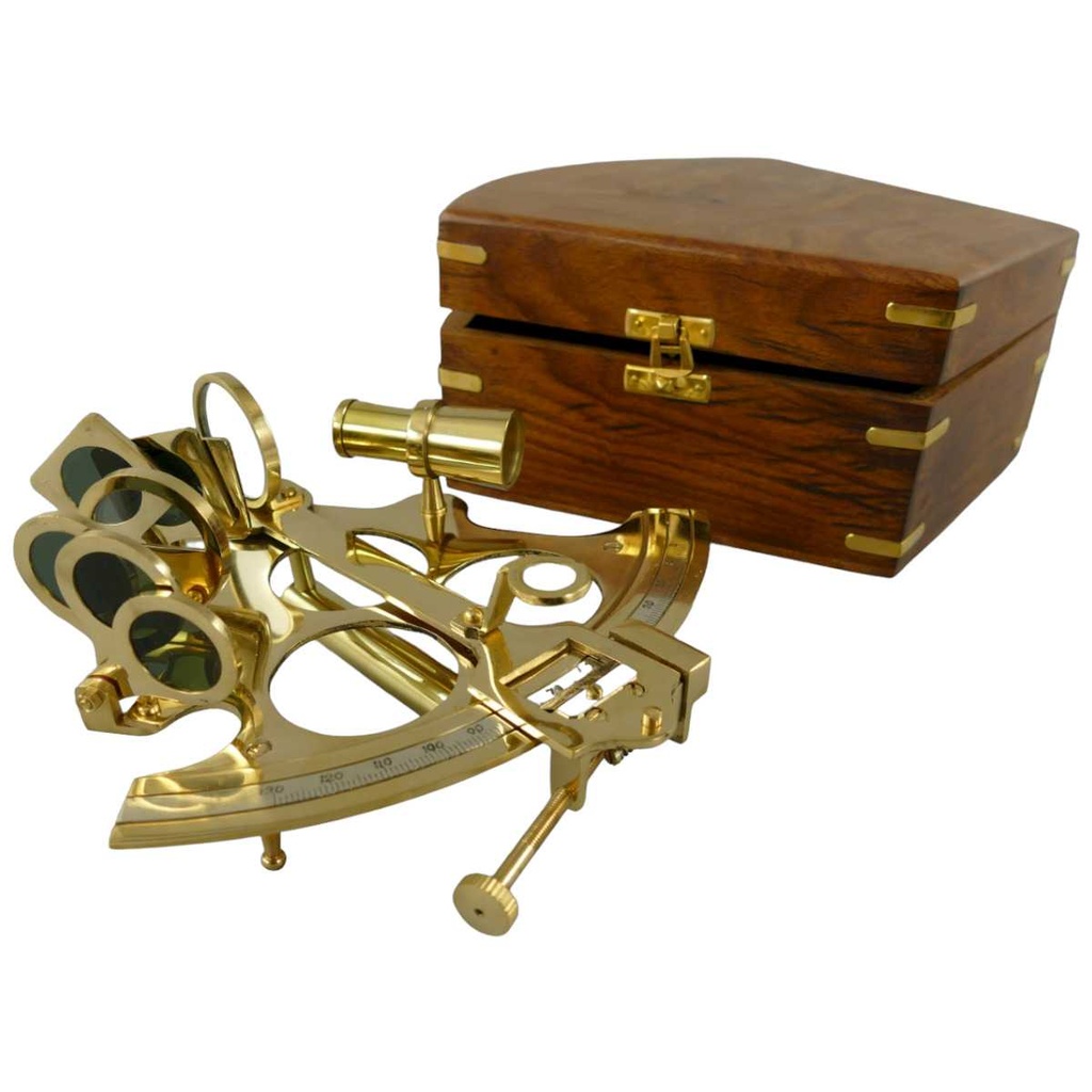 [LA-42776] Sextant Maritim Nautik Deko Zubehör Messing #42776