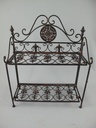 Regal Eisen Rustikal Braun H 48x40 cm
