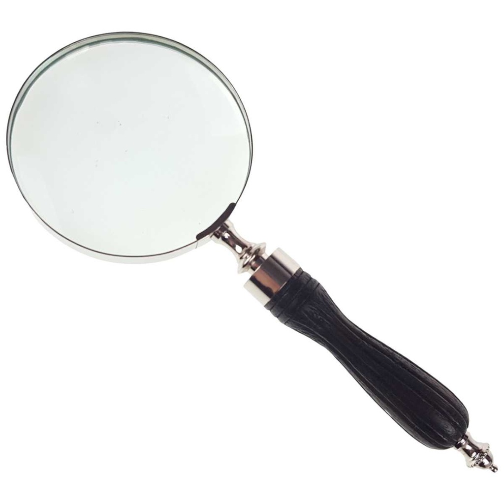 [LA-49008] Leselupe Handlupe Vergrößerungsglas vernickelt griff D 10-L 25cm