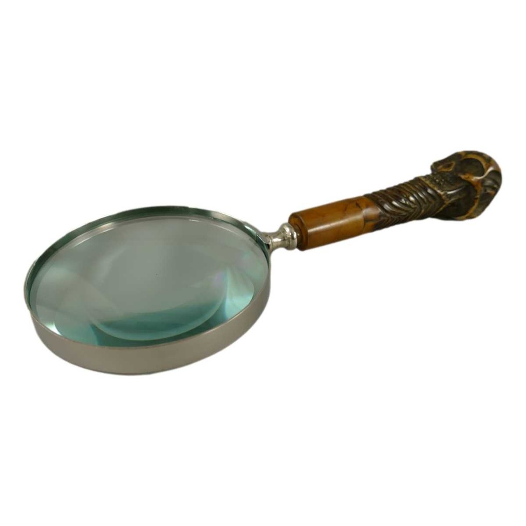 [LA-49011] Leselupe Handlupe Vergrößerungsglas vernickelt griff D 10-L 25cm