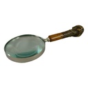 Leselupe Handlupe Vergrößerungsglas vernickelt griff D 10-L 25cm