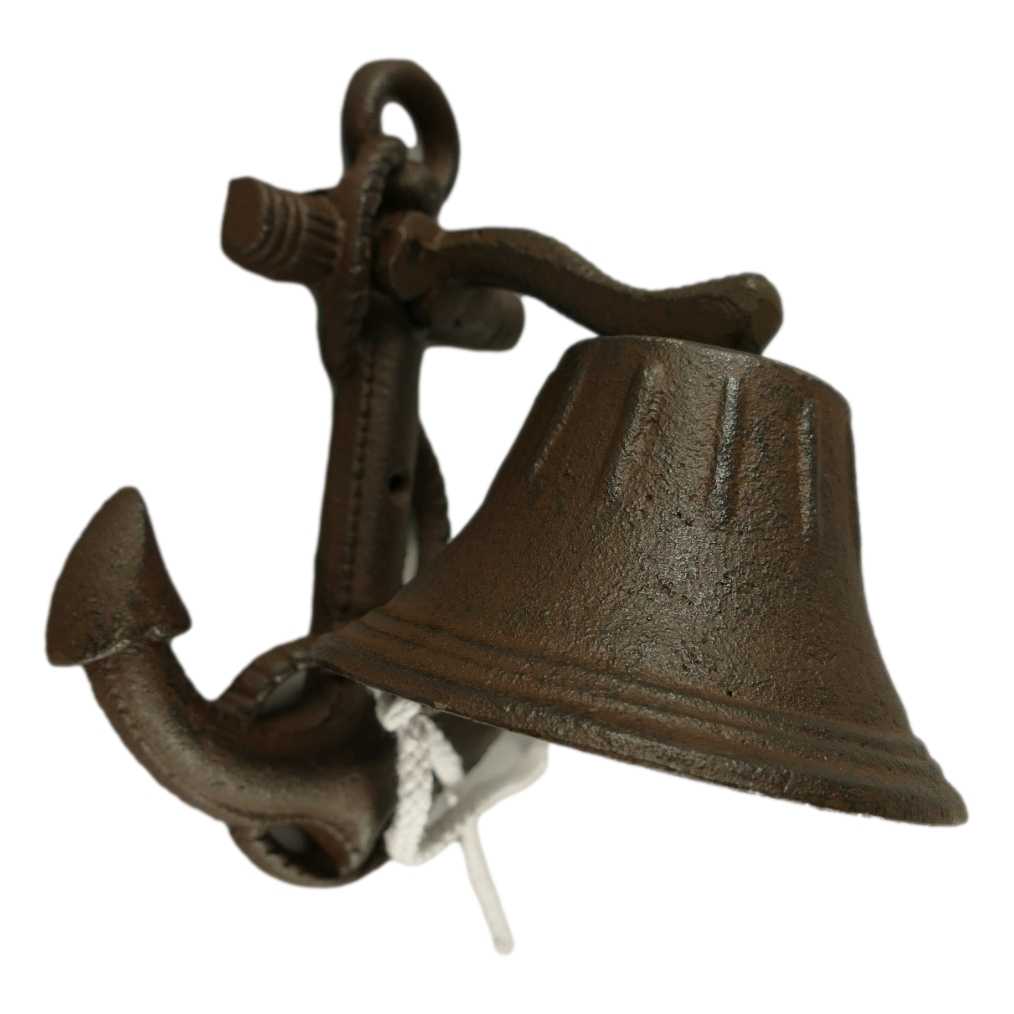 [LA-49031] Wandglocke Türglocke Türklopfer Gusseisen Braun rustikal #49031
