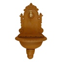 Gusseisen Wandbrunnen Gartenbrunnen Zapfstelle Naturrost-Look Braun H 80 cm