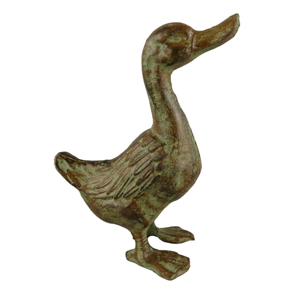 [LA-49037] Skulptur Gusseisen Ente farbig