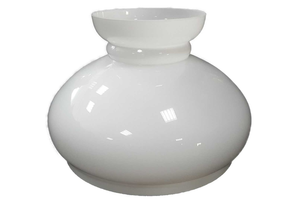 [LA-50356] Lampenschirm Ersatzglas Ersatzschirm Glasschirm Petroleum Vesta weiß #50356
