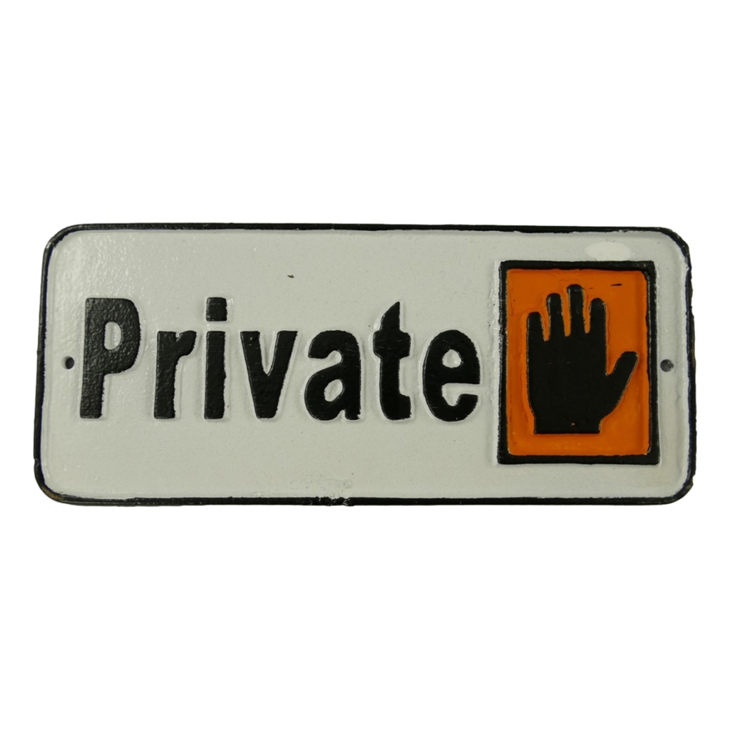 [LA-59940] Wandschild Wandplakette Gusseisen - Private