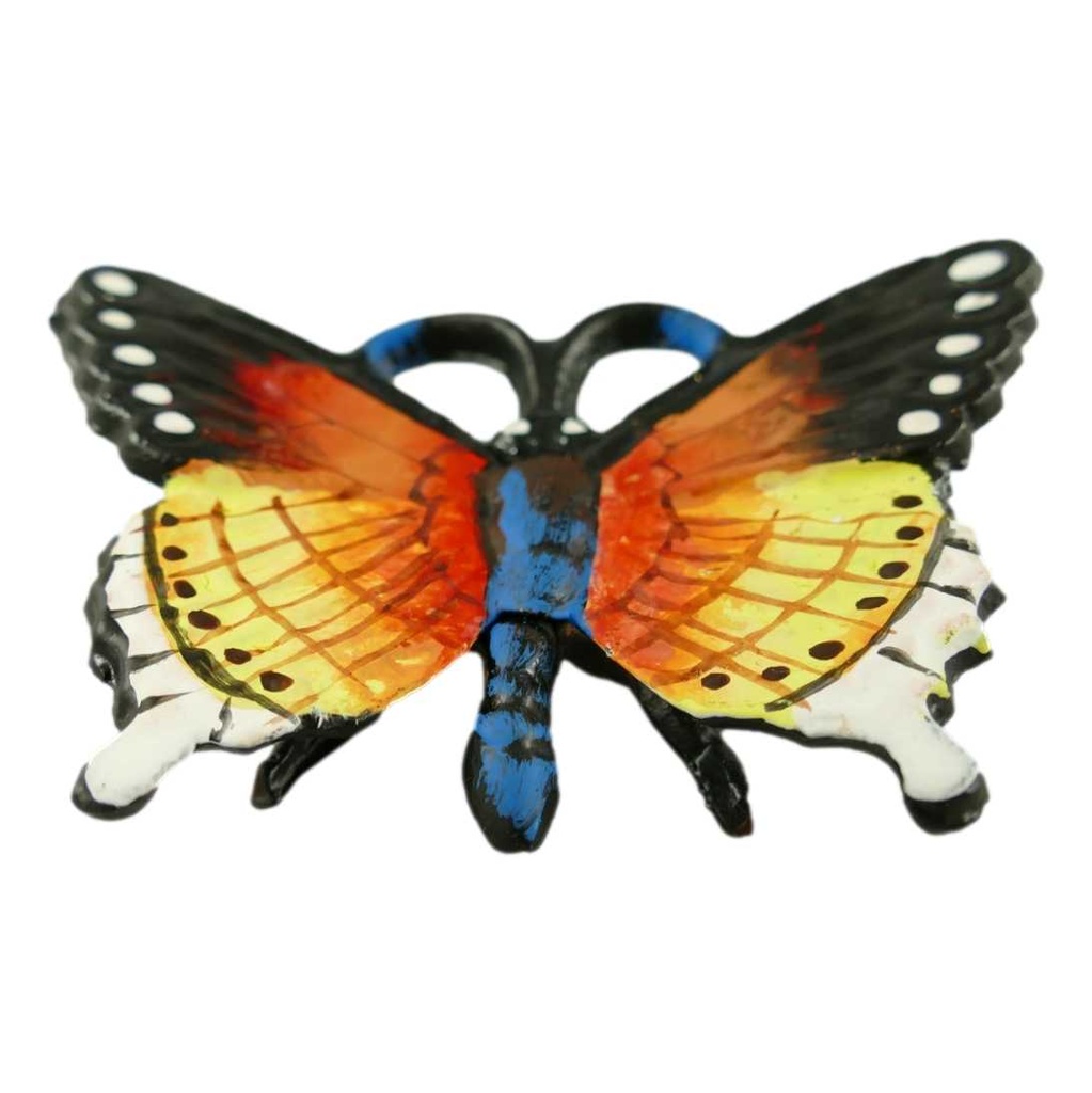 [LA-59945] Skulptur Figur Eisen Schmetterling farbig