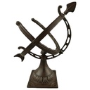 Eisen Sonnenuhr rustikal braun fuß H 32x26cm