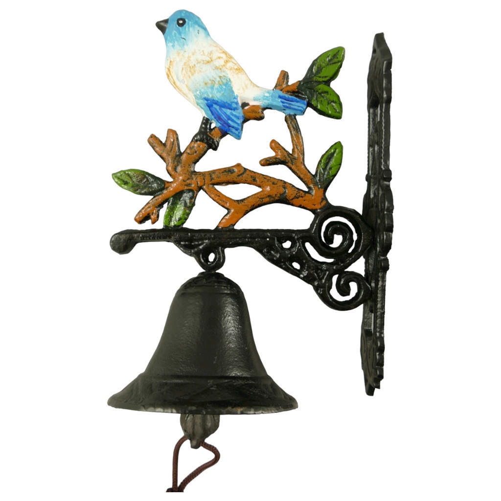 [LA-59951] Gusseisen Wandglocke klein Vogel H 22x15cm