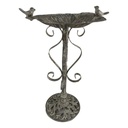 Vogeltränke/Futterstelle Eisen Grau H 45cm