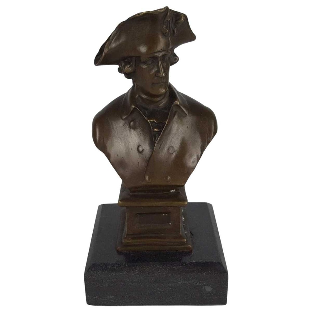 [LA-63969] Bronze Skulptur Figur Bronzeskulptur Bronzefigur König Friedrich II Der Alte Fritz Büste