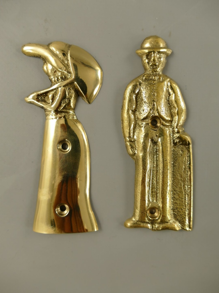 [LA-70677] Mann Frau Messing H 10cm P/Set