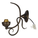 Lampenschirmhalter Wandlampe Messing brüniert ohne Schirm H 24,8 cm