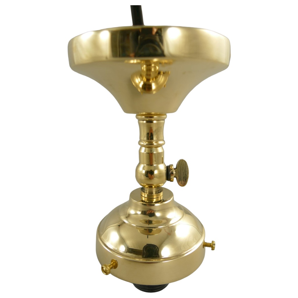 [LA-82011] Decken./Wandhalter Messing ohne Schirm Gh 6-H 14cm
