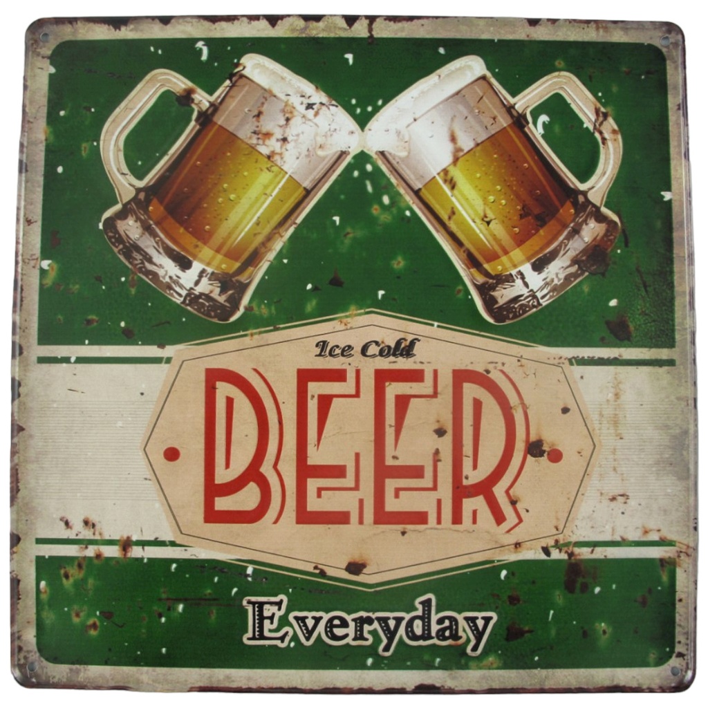 [LA-85578] Schild(Gestanzt) Eisen Beer everyday H.30cm