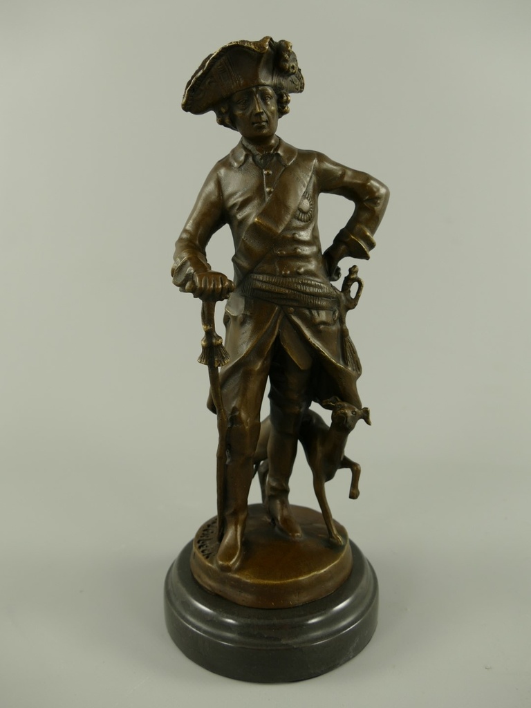 [LA-85634] Bronzeskulptur Bronzefigur Friedrich II #85634