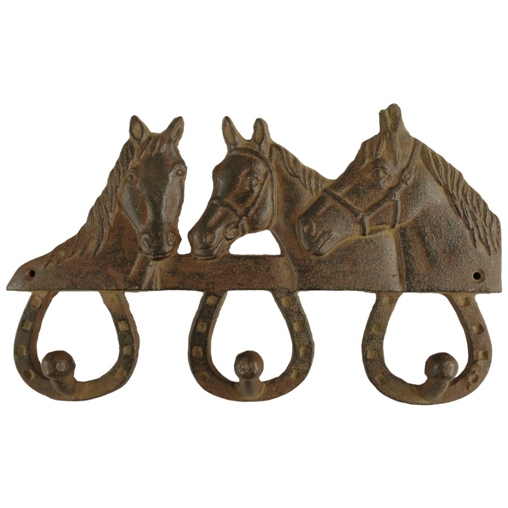 [LA-85655] Wandhaken Pferd Eisen rustikal braun L.29cm P/St.