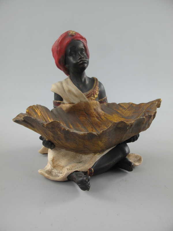 [LA-85682] Figur Kunststein Gold/Schwarz