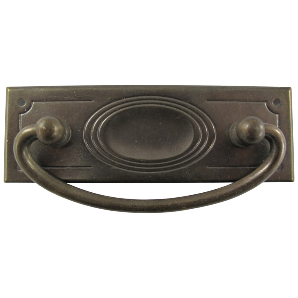 [LA-85720] Griffbeschlag Messing brüniert ohne Loch 32x95mm #85720