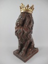 Figur Skulptur Löwe Polystein rustikal braun farbig H.38x29cm