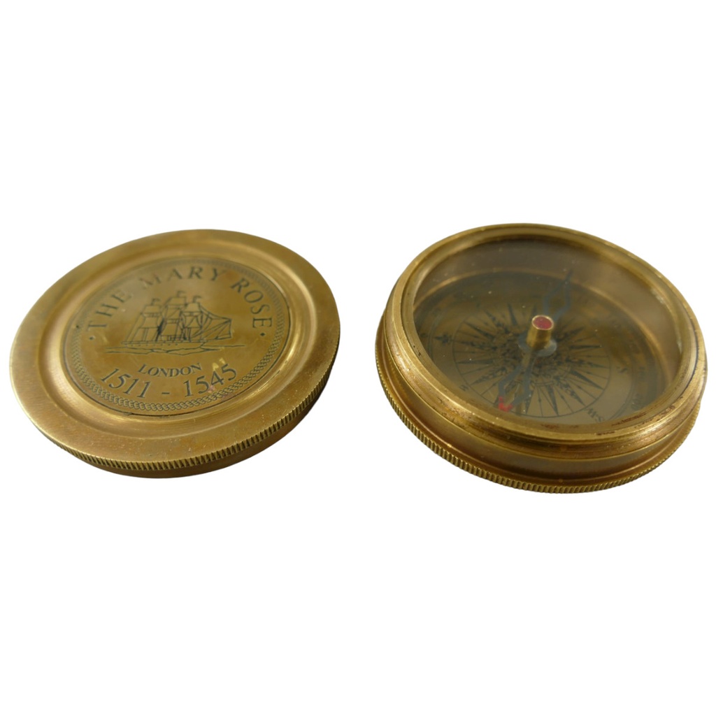 [LA-85751] Kompaß Messing brüniert D.6cm