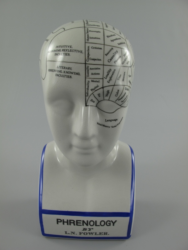[LA-85754] Figur Skulptur Porzellankopf BLAU!!! H.30x16cm