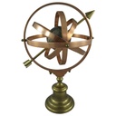 Sonnenuhr Alu Kupfer/Mes. Farbig H.50x35x29cm