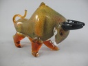 Skulptur Glas Bulle Stier farbig