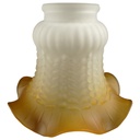 Schirm matt Rand gelb Gh.6cm H.11cm