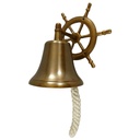 Glocke Messing brüniert Steuerrad H.20cm