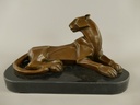 Bronzeskulptur Bronzefigur Leopard #85964