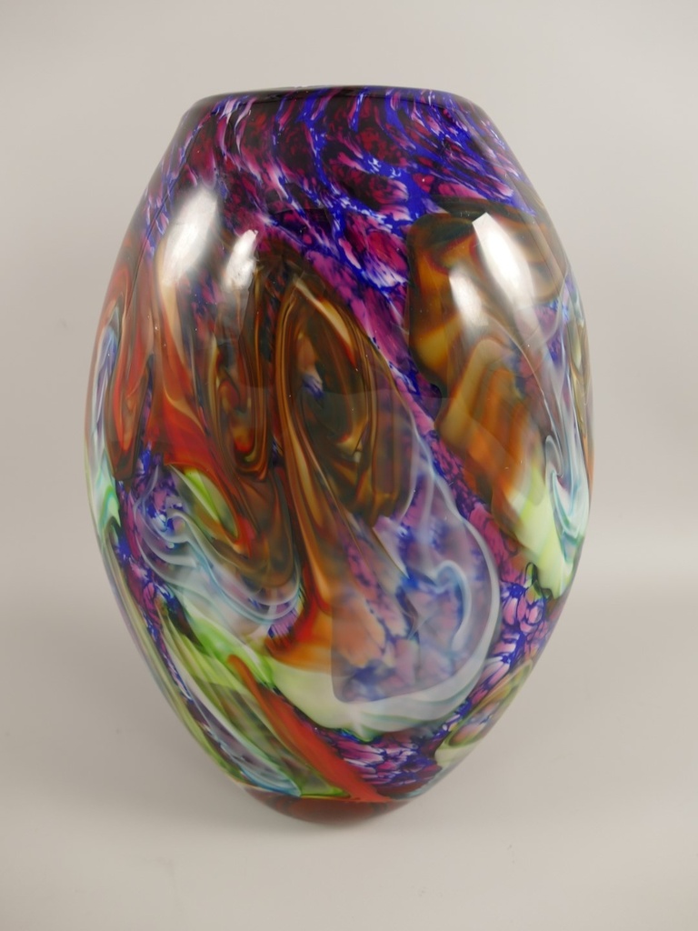 [LA-85966] Glas Vase farbe H.34x22cm