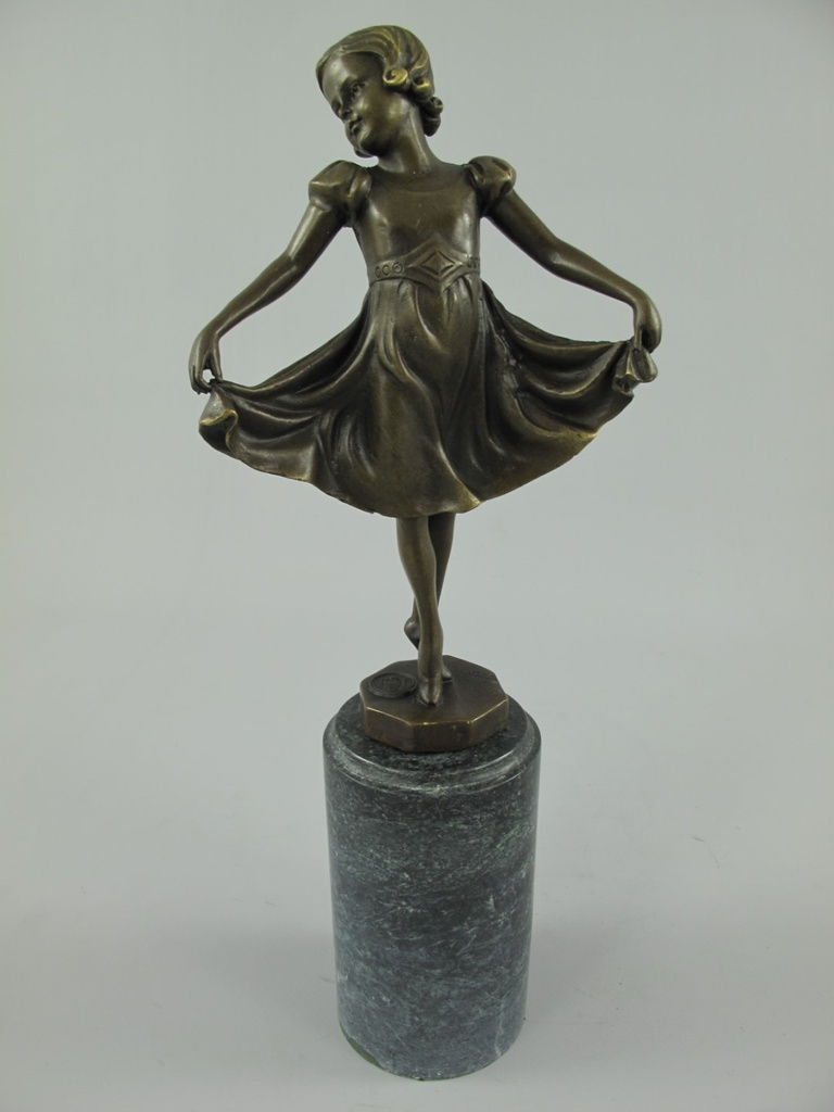 [LA-85969] Bronzeskulptur Bronzefigur Tänzerin #85969