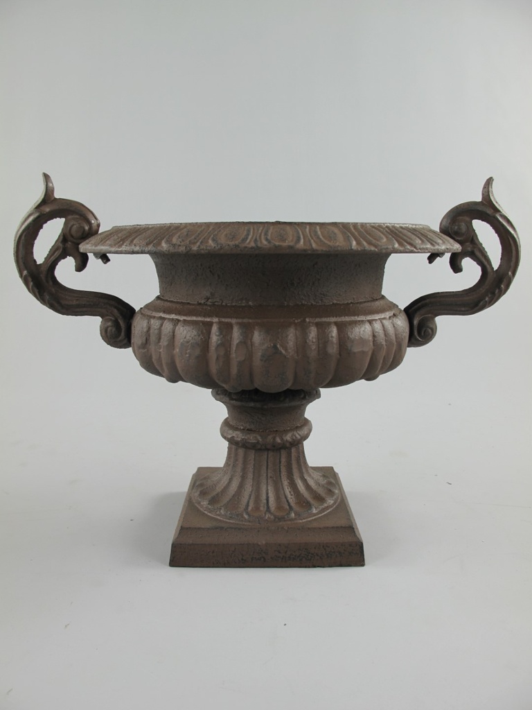 [LA-85996] Urn Antik Eisen ROSTIG farbig H.27x37cm