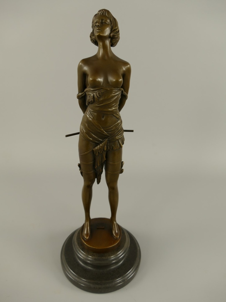 [LA-86013] Bronzeskulptur Bronzefigur Frau #86013