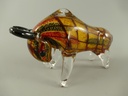 Skulptur Glas Bulle Stier farbig