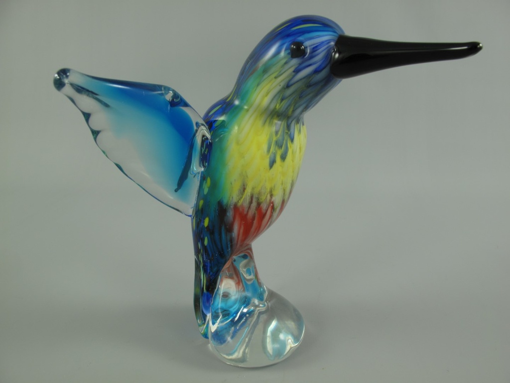 [LA-86134] Skulptur Glas Vogel farbig