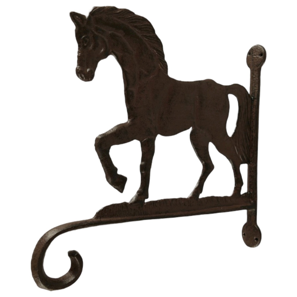 [LA-86135] Wandhaken PFERD Eisen Farbig L.33x31cm