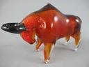 Skulptur Glas Bulle Stier farbig