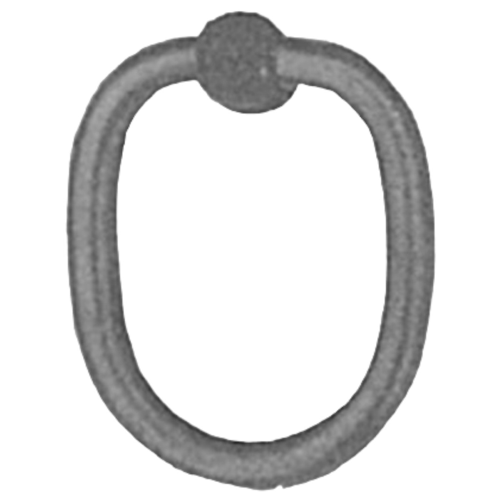 [LA-86152] Ring vernickelt mit Klobe 35x80mm(Oval)