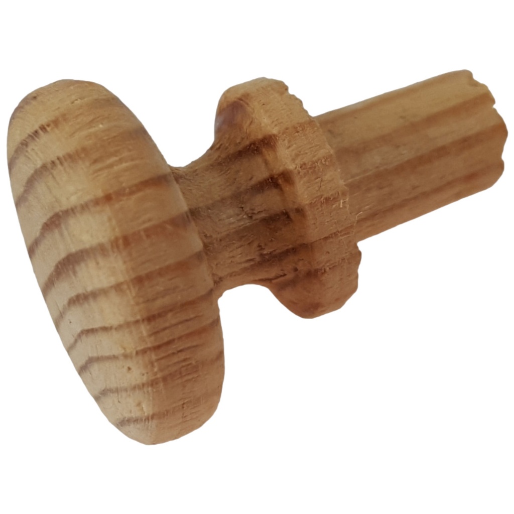 [LA-86201] Holzknopf Holz Möbelgriff Schubladengriff Möbelknauf Weichholz Kiefer 17 mm