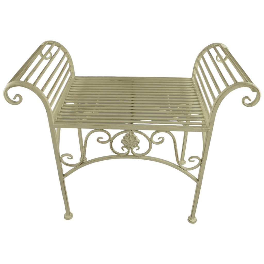 [LA-86214] Hocker Eisen CREME!! farbig H.55x68cm