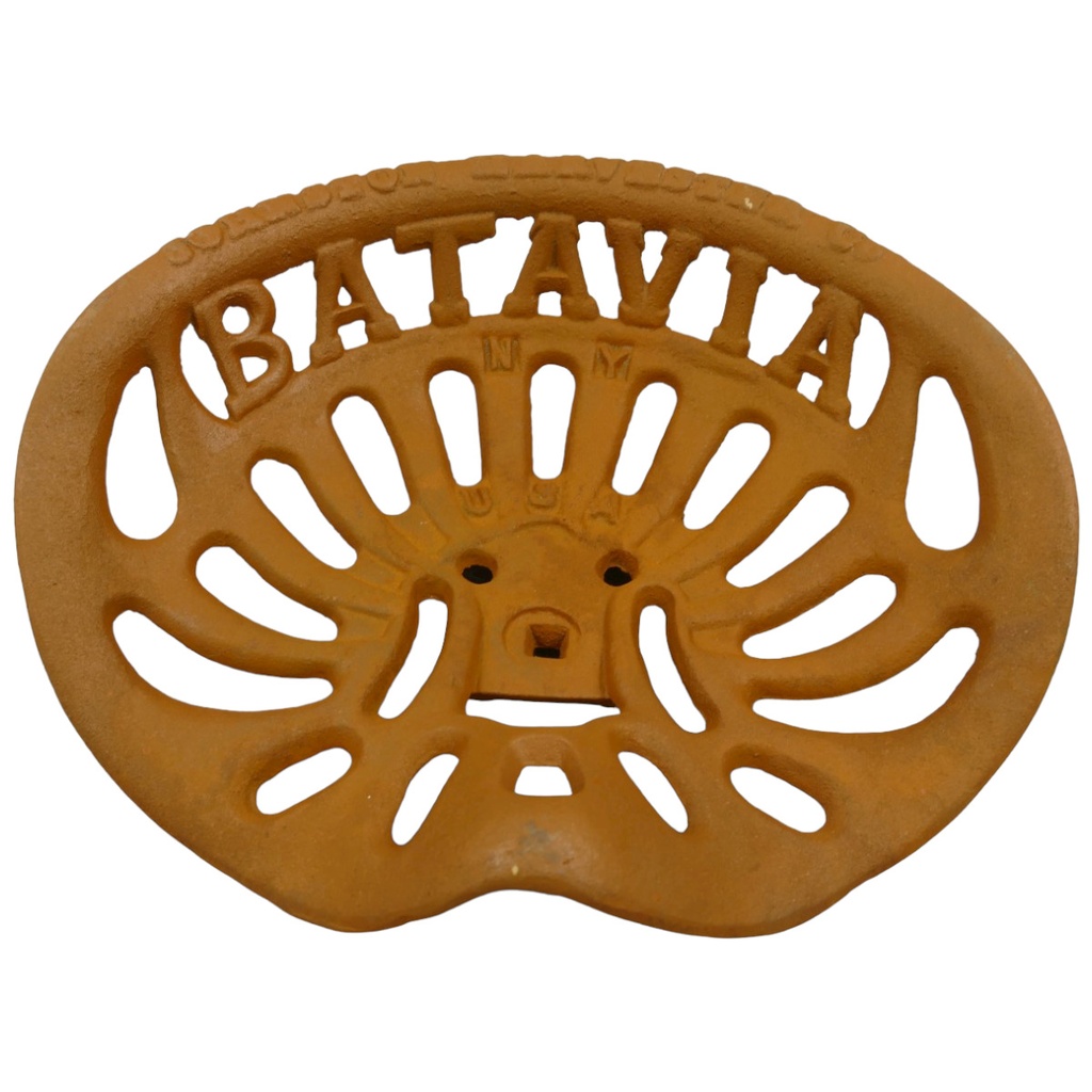 [LA-86289] Wanddeko Hocker Sitz Gusseisen Traktorsitz Naturrost