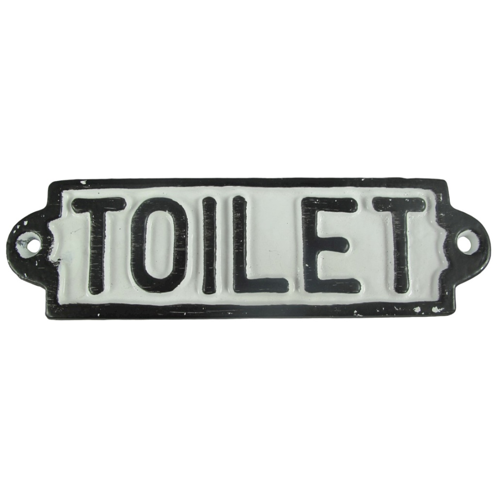 [LA-86365] Schild TOILET rustikal Eisen L.18x5cm