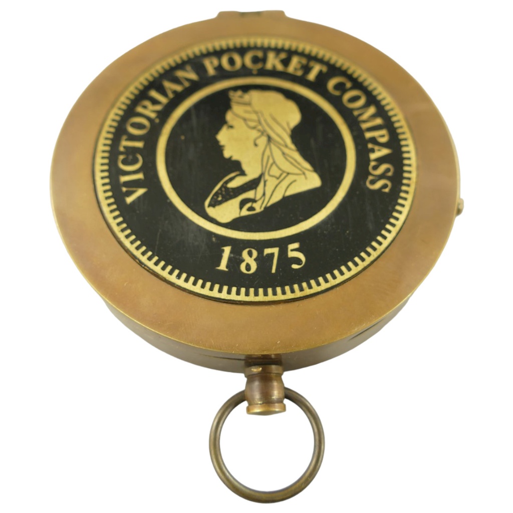 [LA-86419] Kompaß Messing brüniert D.8cm
