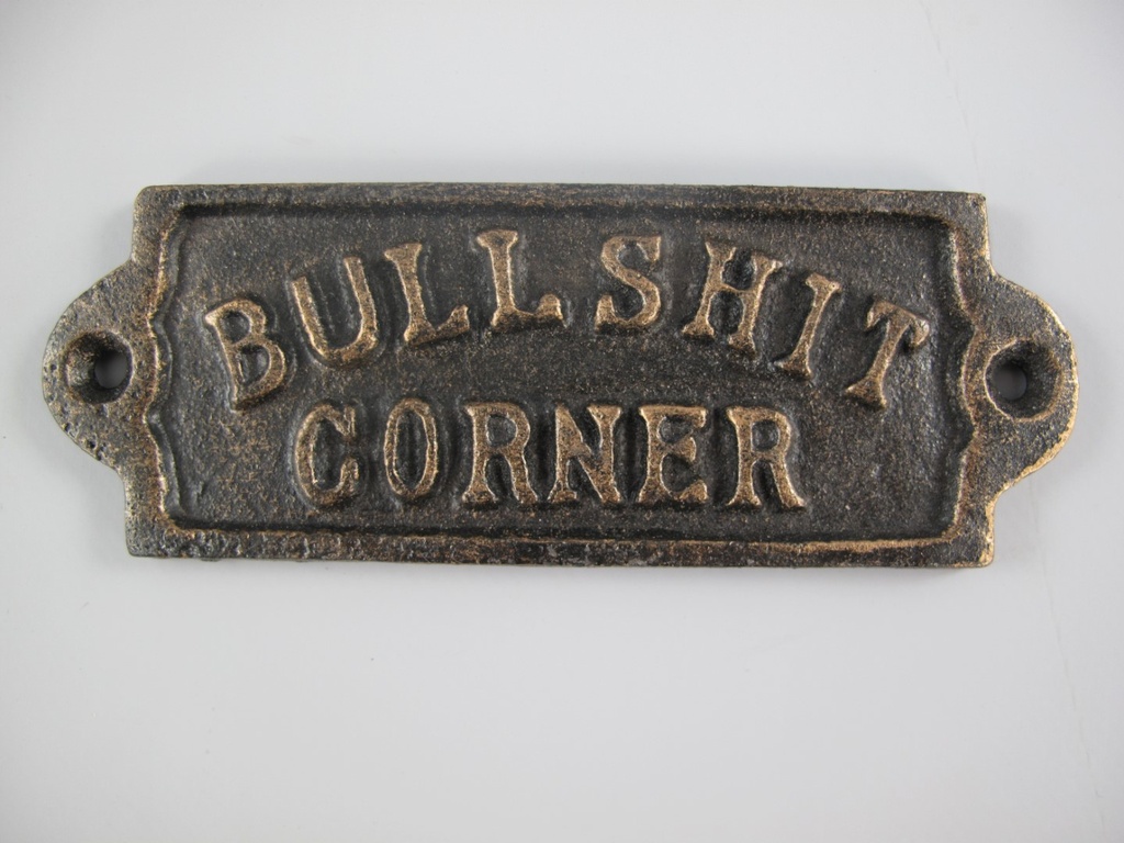 [LA-86424] Schild BULLSHIT rustikal Eisen L.14x5cm
