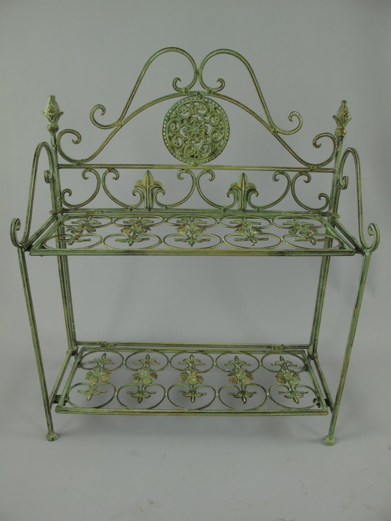 [LA-86469] Regal Eisen rust. grün H.48x40cm