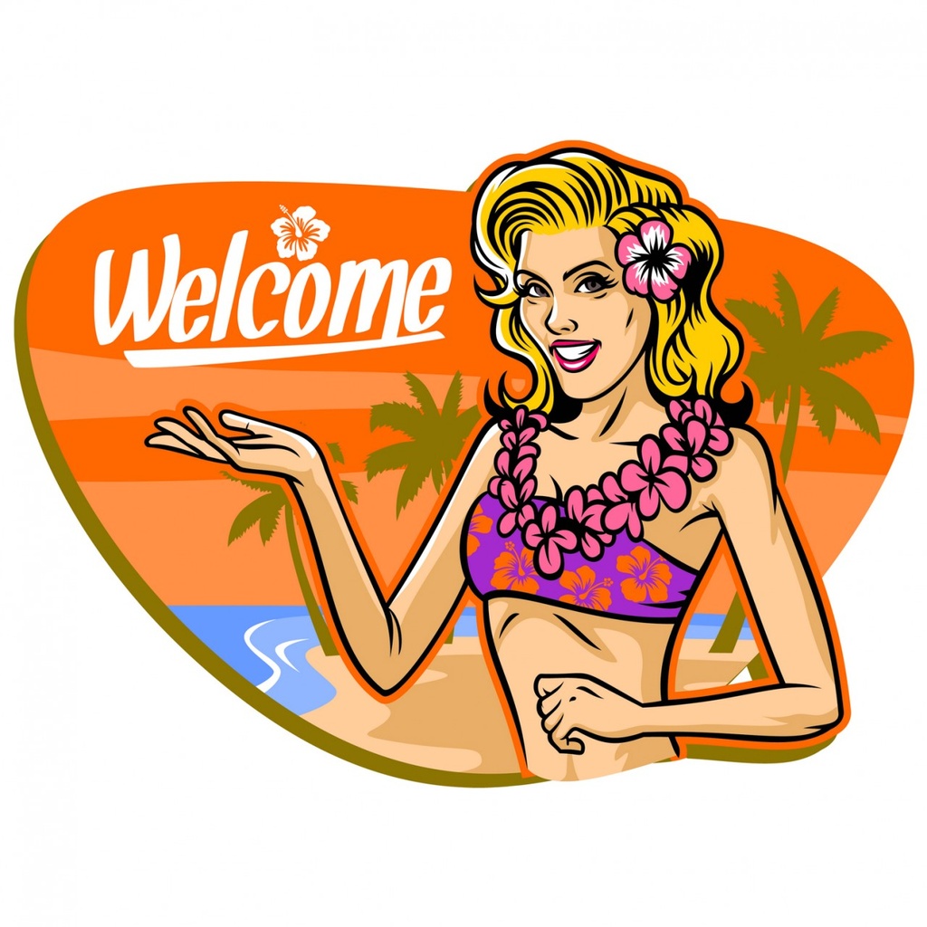 [LA-1821854] Geprägtes Blechschild Welcome