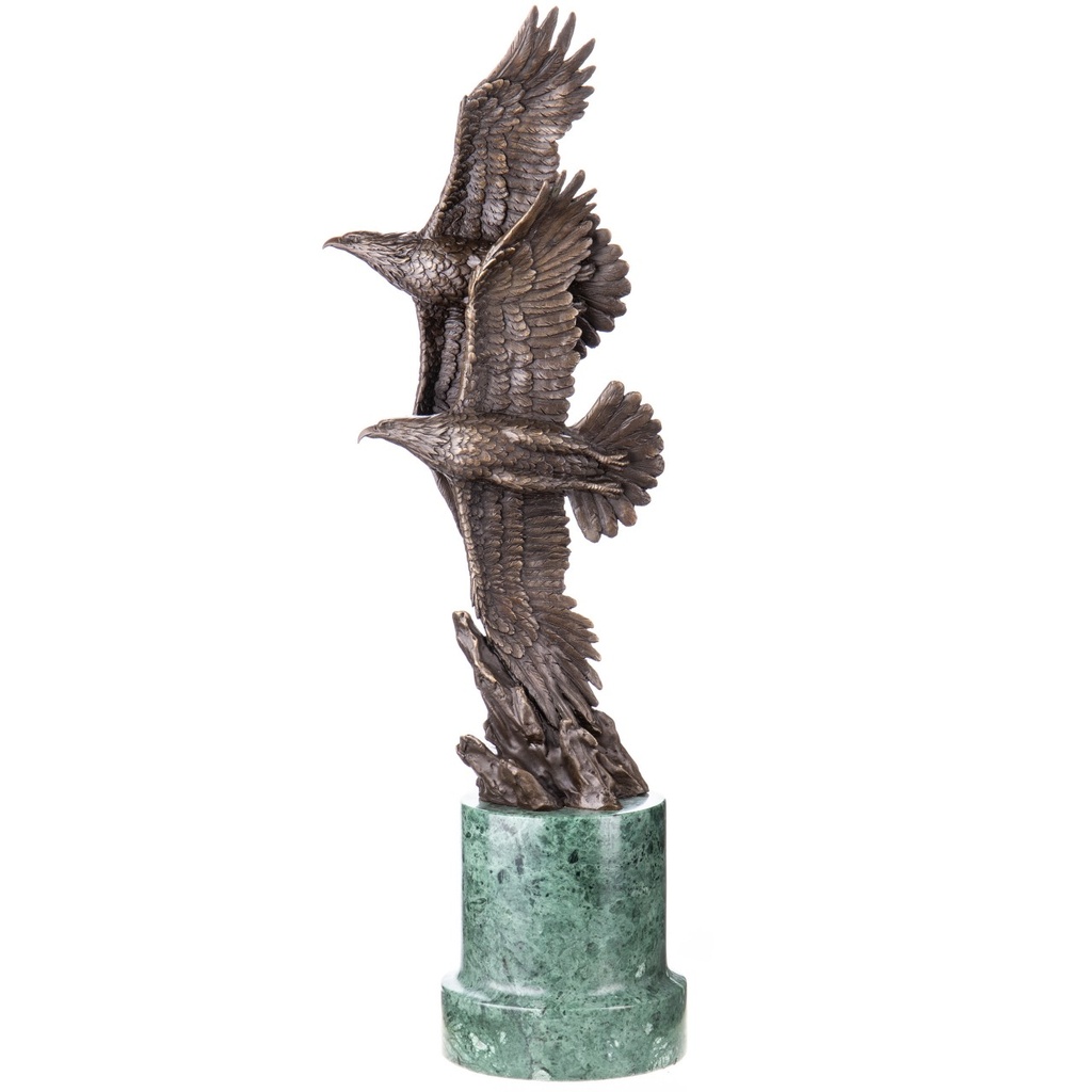 [LA-1821860] Bronzeskulptur Bronzefigur zwei Adler